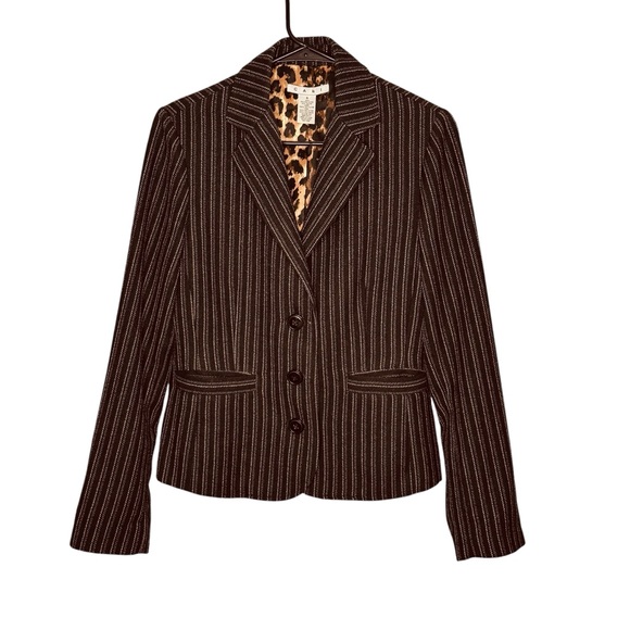 Blazer CAbi Taille 6 En Laine Et Polyester - Manches 3/4, Multicolore, Occasion